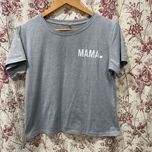 Mama Graphic Gray Short Sleeve T-Shirt Size Medium